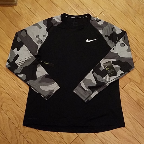 nike pro camo long sleeve